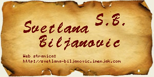 Svetlana Biljanović vizit kartica